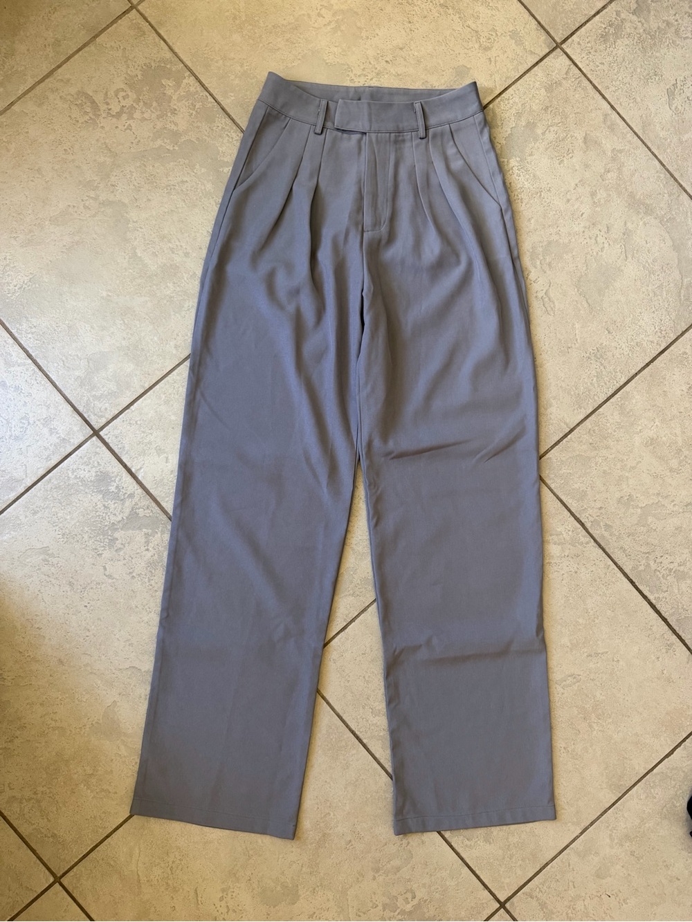 Woman’s Gray Pleated Dress Pants